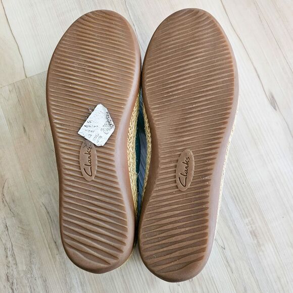 Turquoise/Teal Colored Clarks Danelly Ballet Flat Women's Size 10 - Picture 3 of 10